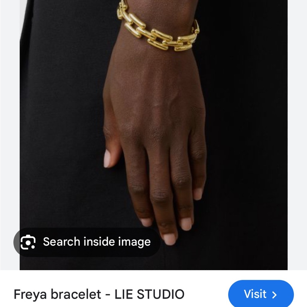 Gold Chain Bracelet by LIE STUDIO